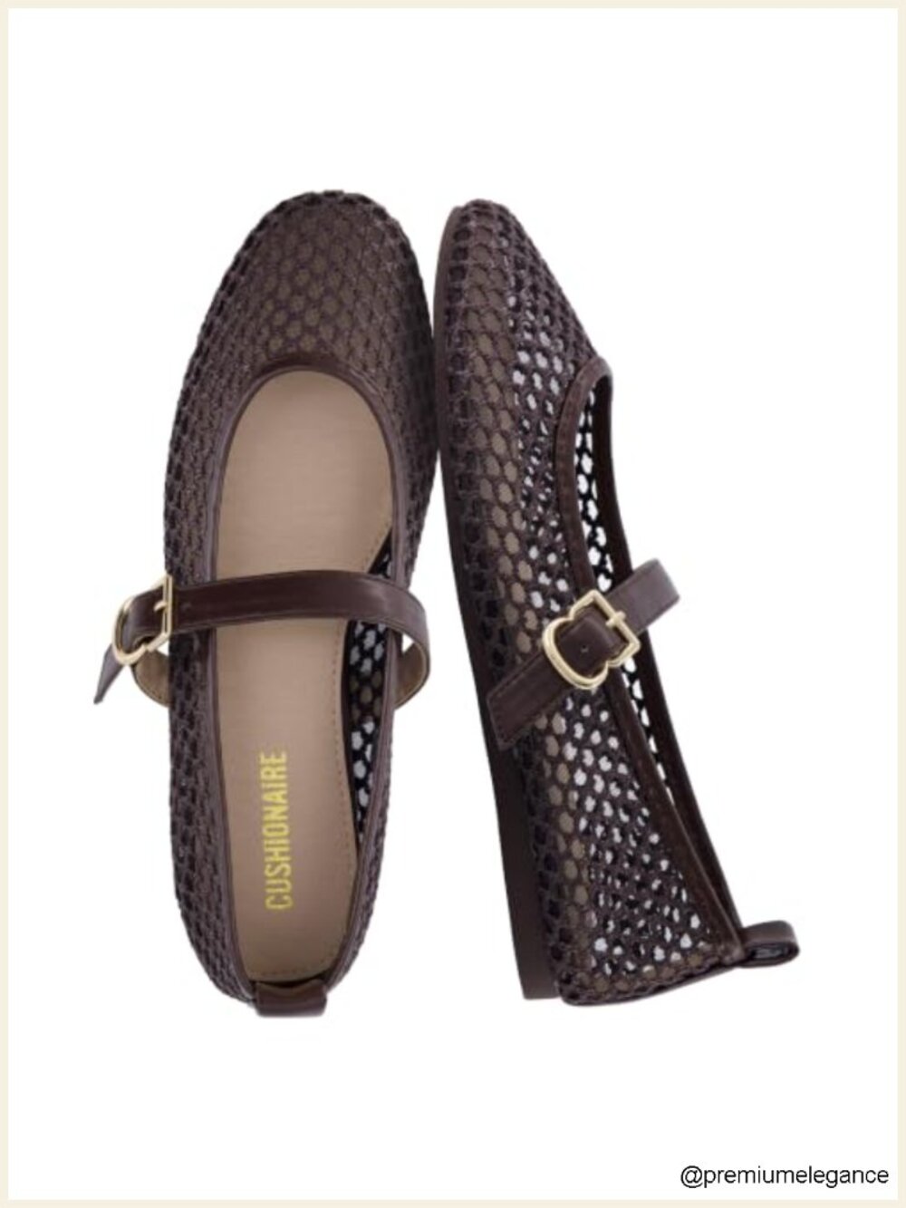 Women's Mesh Mary Jane Flats with Memory Foam, Adjustable Buckle, Breathable